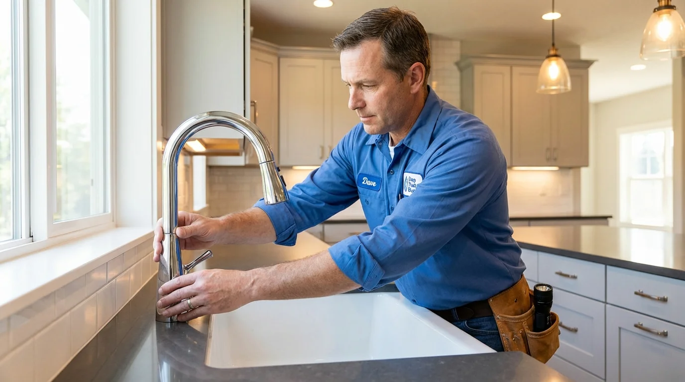 Kitchen faucet installation by Johns Plumbing LLC in Lawrenceville
