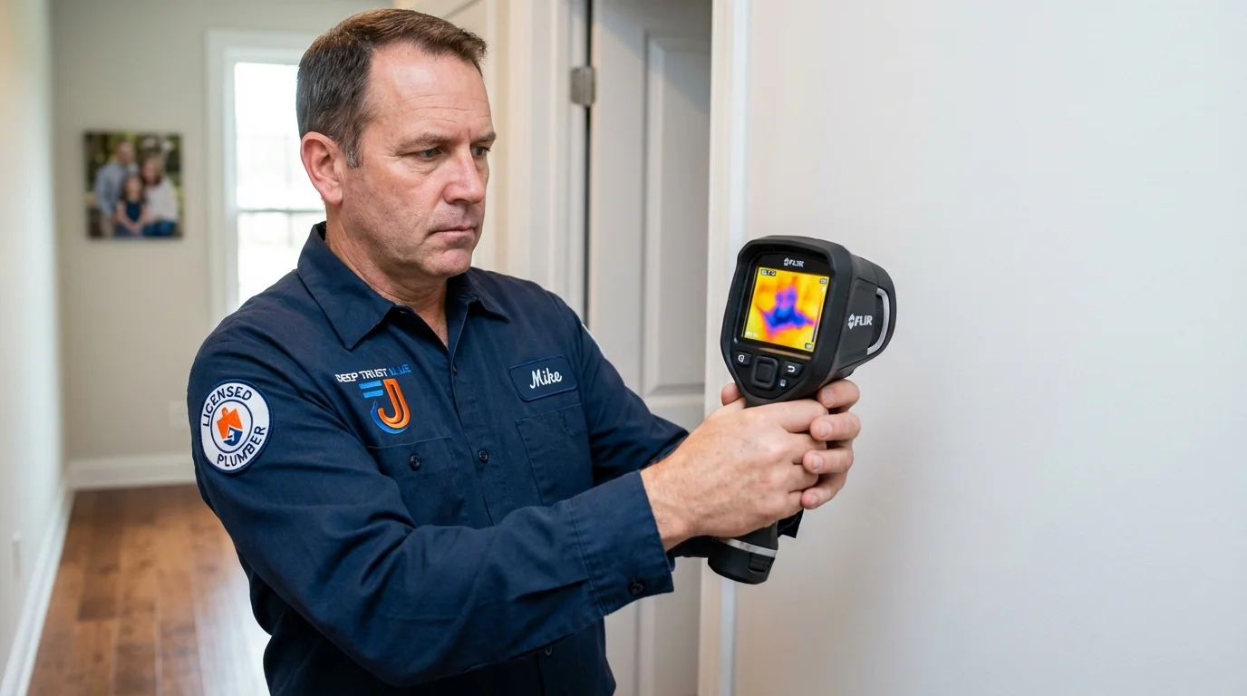 Thermal imaging leak detection by Johns Plumbing LLC in Lawrenceville